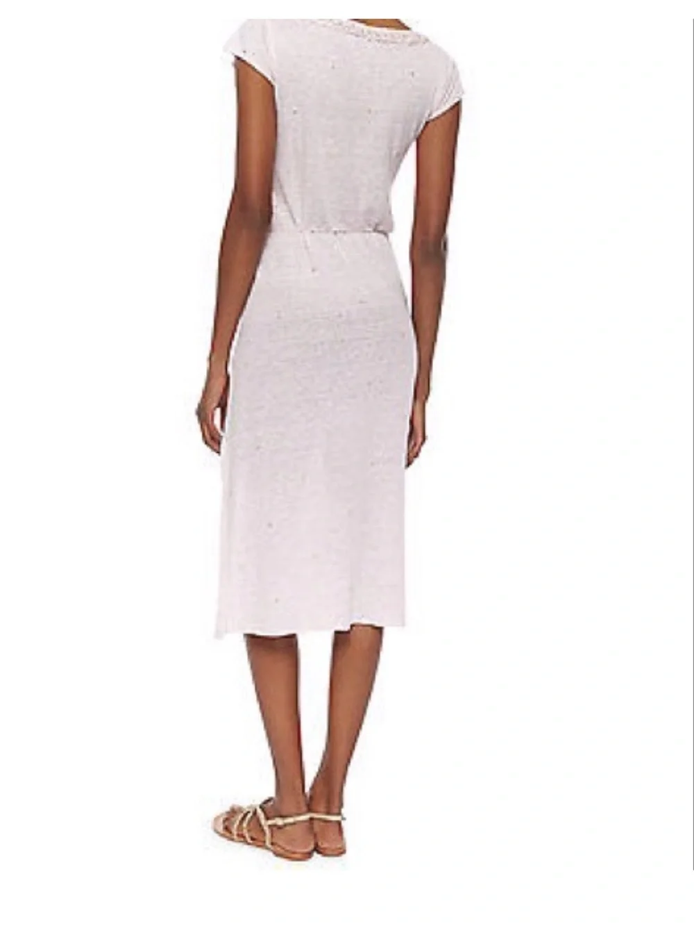 Calypso st barth vintage y2k pink dimitra linen embroidered belted midi dress